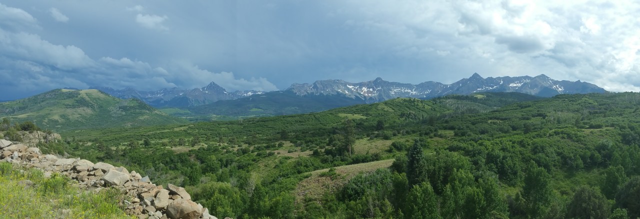 A view of the San Juans in Ouray County, Colorado