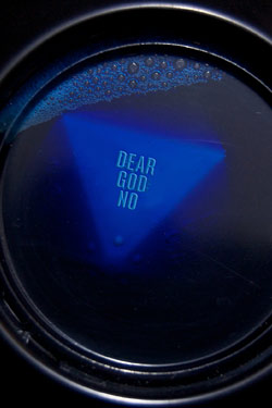 Magic 8 Ball that says 