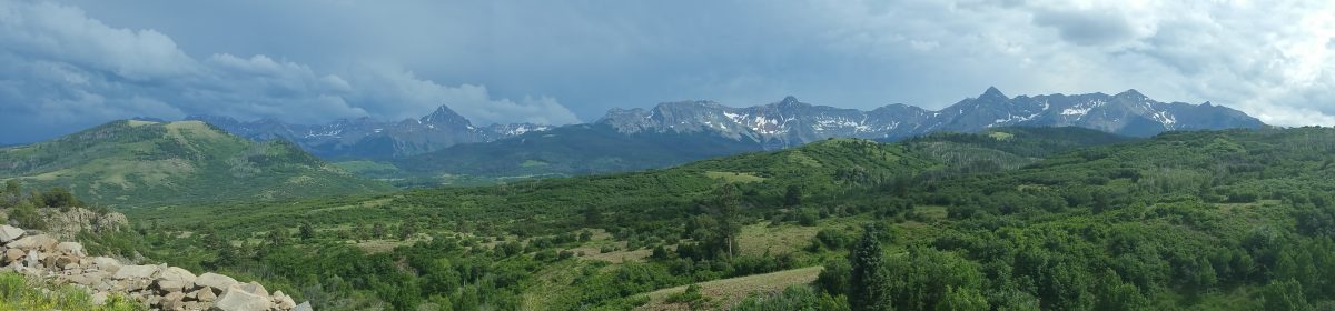 A view of the San Juans in Ouray County, Colorado